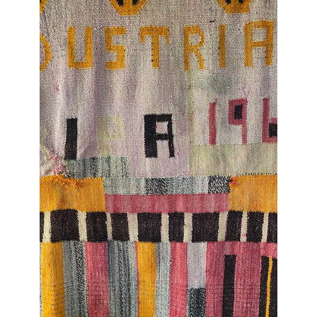 Cream C. 1968 Mid-Century Vintage Peruvian Woven Textile From Uripa For Sale - Image 8 of 14
