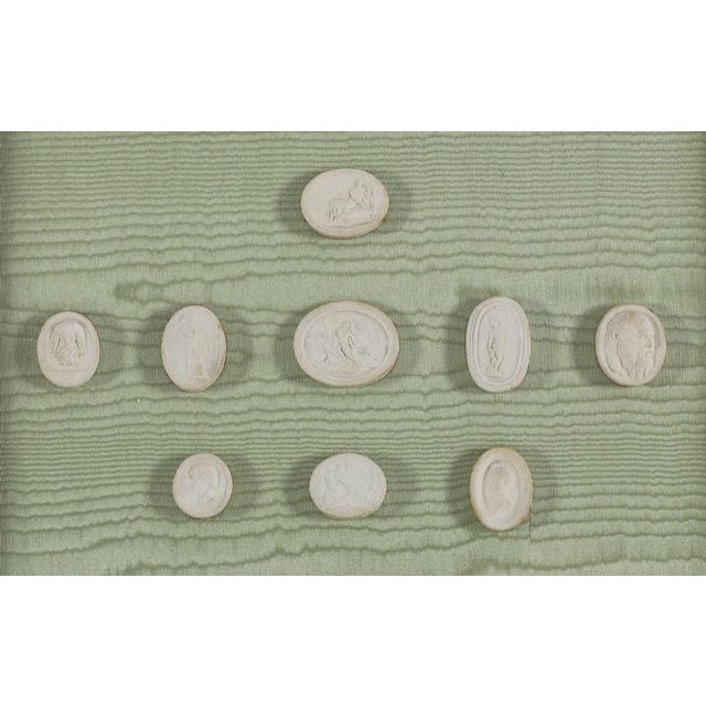 Antique Framed Plaster Grand Tour Intaglios, 19th Century, Set of 2 For Sale - Image 9 of 13