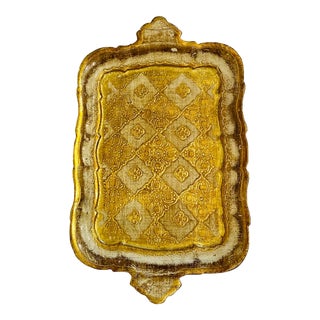 1970s Small Florentine Tray For Sale