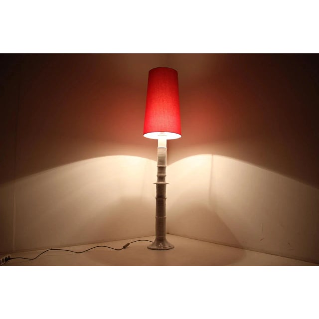 Textile Mid-Century Floor Lamp, Czechoslovakia, 1970s For Sale - Image 7 of 10