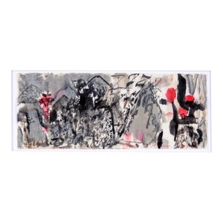 Calligraphy Abstract Panorama II - Japanese Calligraphy on Rice Paper by Michael Pauker For Sale