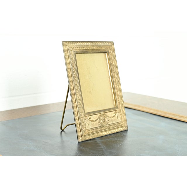 Tiffany Studios Tiffany Studios New York Adam Pattern Bronze Doré Picture Frame For Sale - Image 4 of 13