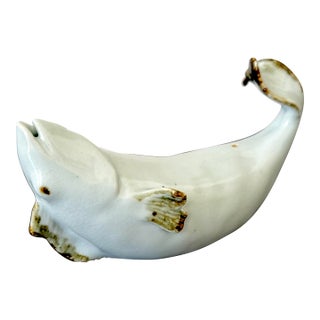 Contemporary Porcelain Water Dropper of a Whale For Sale
