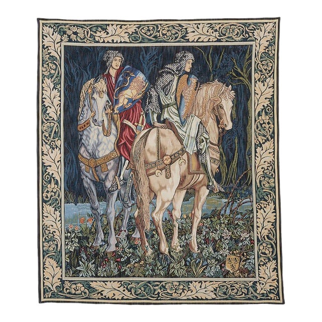 Knights of Camelot Loom Woven Tapestry - 93 X 81 Cm (3'1" X 2'8") - Requires Rod Size 2 For Sale