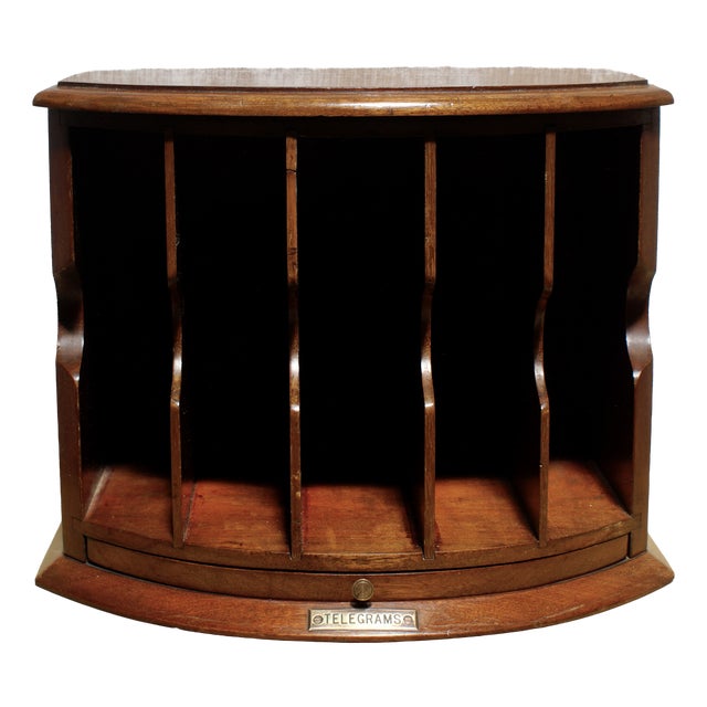 Victorian Oak Telegram Box, 1900s For Sale