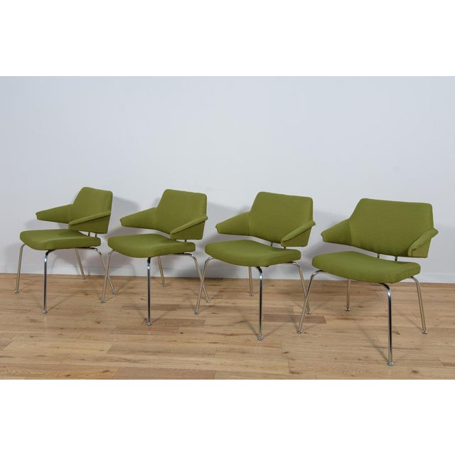 A set of four conference chairs manufactured designed by Jacob Jensen for a Danish factory by Duba in Denmark in the...