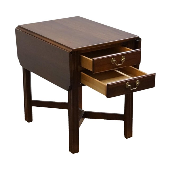Jamestown Sterling Solid Mahogany Traditional Style 18" Pembroke Drop Leaf Accent End Table For Sale In Kansas City - Image 6 of 16