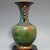 Traditional Vintage Jun-Style Flambe Glazed Vase With Gilt Incised Figures & Calligraphy For Sale - Image 3 of 9