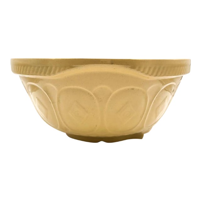 1960s Tg Green Cornishware Gripstand Large Yellow Mixing Bowl For Sale