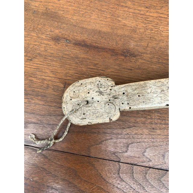 Wood 19th Century French Country Hand-Carved Wooden Spoon For Sale - Image 7 of 11