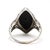 Art Deco Vintage 14k White Gold Black Onyx & Diamond Navette Filigree Ring, Ring Size 6 For Sale - Image 3 of 6