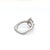 Metal Platinum Pear Shaped Rose-Cut Diamond Ring With European Shank - Size ~3.5 For Sale - Image 7 of 9