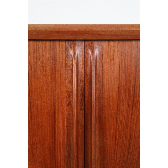 Mid-Century Modern Danish Teak Sideboard with Roll-Up Doors from Bernhard Pedersen & Søn, 1960s For Sale - Image 9 of 18