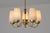 Brass 5-Arm Chandelier with Silk Shades from Asea Belysning, Sweden, 1950s For Sale - Image 6 of 12