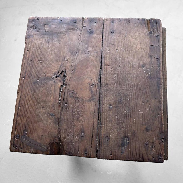 Japanese Wooden Stool, 1930s For Sale - Image 4 of 14