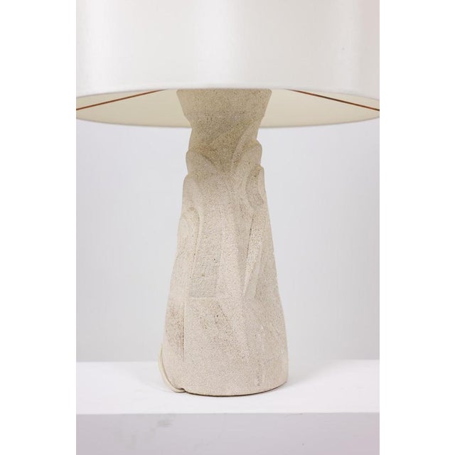Carved Stone Table Lamp, 1970s For Sale - Image 9 of 14