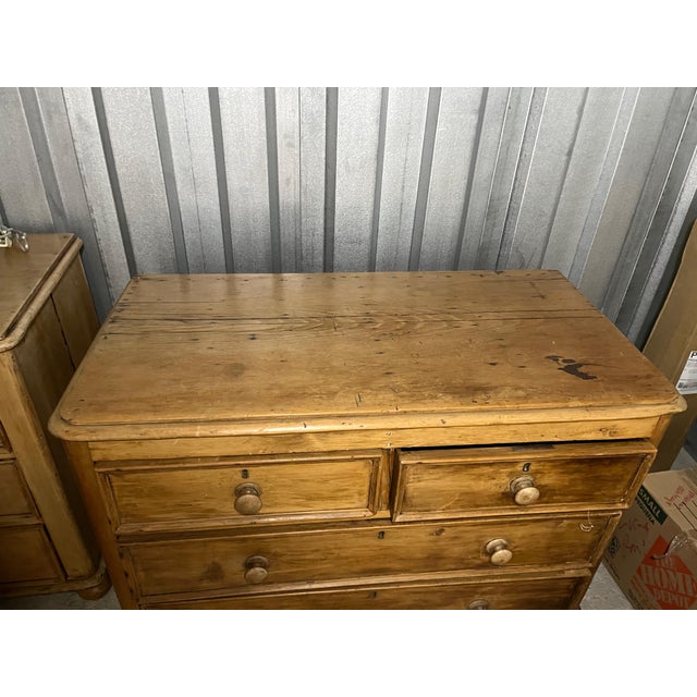 Mid 19th Century Antique English Pine Chest For Sale - Image 9 of 10