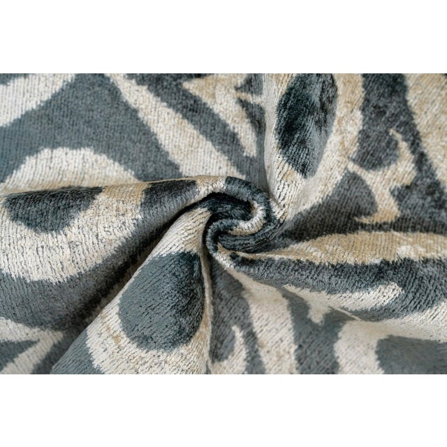 2020s Geometric Gray & Beige Throw Pillow For Sale - Image 5 of 5