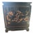 Mid 20th Century Asian Black Lacquered Wood Cabinet For Sale