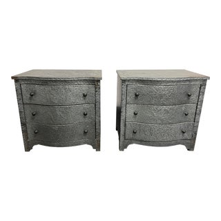 Noir Furniture 301 Metal Nightstands, a Pair For Sale