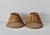 Mid-Century Modern Vintage Handwoven Bamboo Rattan Pendant Swag Style Lamps-a Pair For Sale - Image 3 of 13