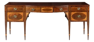 18th Century Irish George III Mahogany and Satinwood Sideboard