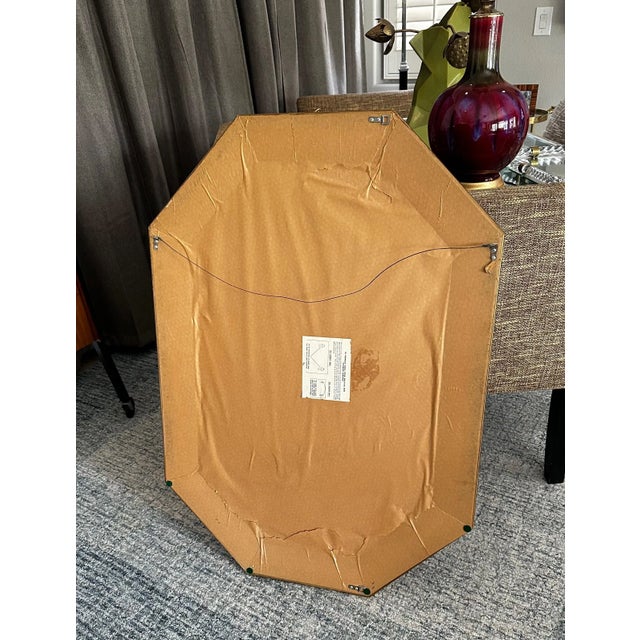 Venetian Hexagon Giltwood Gold Vain Wall Mirror For Sale - Image 10 of 11