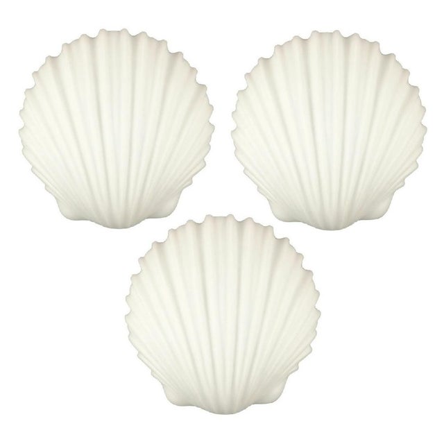 Large Vintage Opaline Glass Shell Wall Sconces from Limburg, Germany, 1970s, Set of 3 For Sale - Image 11 of 11