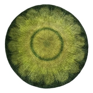 Round Green Rug from Desso, 1970s For Sale