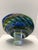 Glass Late 20th Century Signed Mark Wagan Studio Art Glass Bowl – Blue Green Vortex Swirl Sculptural Vessel For Sale - Image 7 of 12
