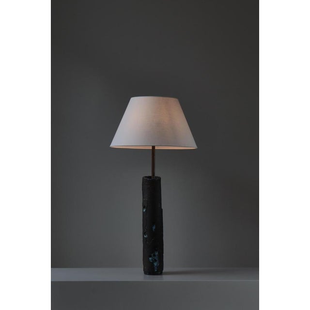 Brutalist Stoneware Table / Floor Lamp attributed to Ole Bjørn Krüger, Denmark, 1970s For Sale - Image 3 of 16