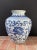 Vintage Chinese Blue & White Porcelain Jar / Vase For Sale - Image 4 of 10