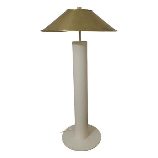 Floor Lamp with Brass Shade by Peter Preller for Tecta, 1980s For Sale