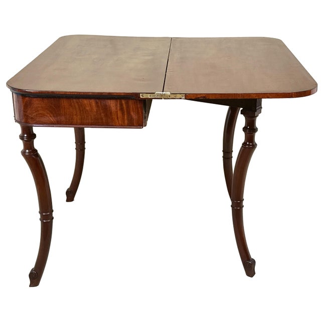 Wood Regency Mahogany Tea Table, 1820 For Sale - Image 7 of 14