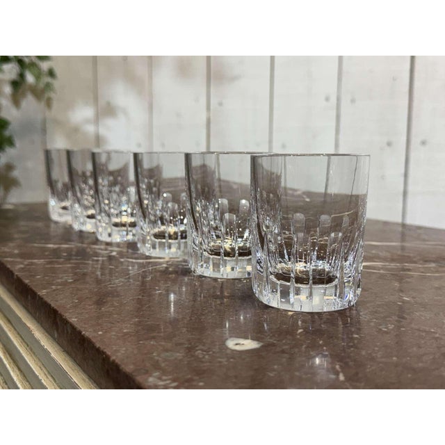 Baccarat Crystal Whisky Tumblers, Rotary Pattern, Set of 6 For Sale - Image 4 of 10