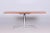 Metal Mid-Century Walnut Coffee Table with Chrome-Plated Steel Base, Former Czechoslovakia, 1960s For Sale - Image 7 of 8