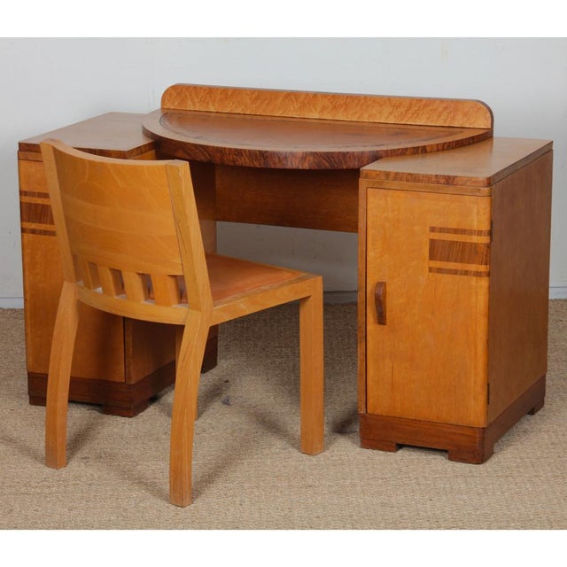 Vintage English Wooden Desk, 1930s For Sale - Image 9 of 10