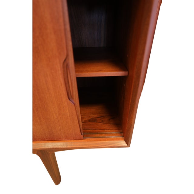 Vintage Model 42 Sideboard in Teak with Sliding Doors by Knud Nielsen, 1960s For Sale - Image 18 of 18