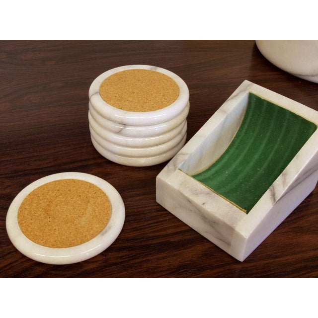 Vintage Italian Carrare Marble Set, 1970s For Sale - Image 4 of 18