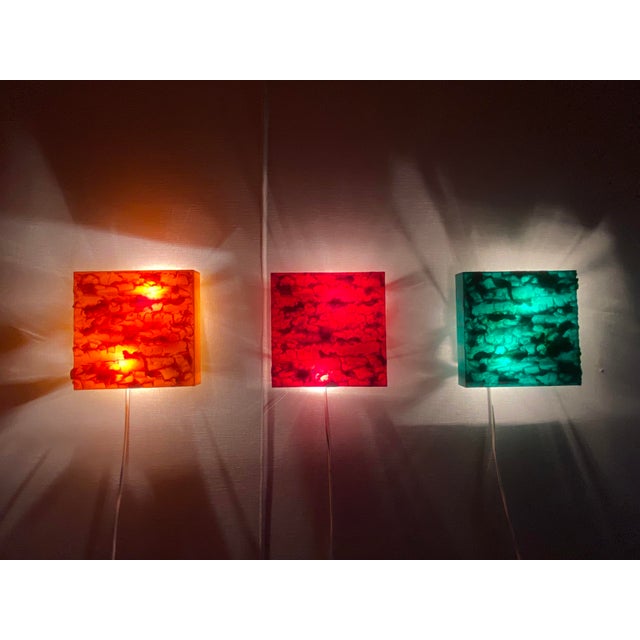 Space Age Fiberglass Wall Lamps by Uwe Mersch, 1970s, Set of 3 For Sale - Image 11 of 18