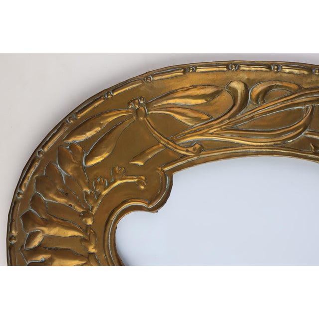 Art Nouveau Belgian Copper and Glass Photo Frame, 1910s For Sale - Image 6 of 11