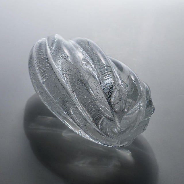 Mid-Century Modern Art Glass Vase With Sodium Bubbles Tapio Wirkkala for Iittala 1940s For Sale - Image 3 of 5