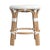 Spritely Home Accent Furniture Tobias 18 in. Seat Height Round Rattan Dining Stool, Glossy White/ Natural Rattan Frame For Sale - Image 4 of 7