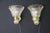 This fabulous pair of venetian wall sconces in a modern or art deco style is entirely handcrafted. They are decorated...