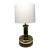 Late 20th Century Mercury Glass Table Lamp Wooden Base For Sale