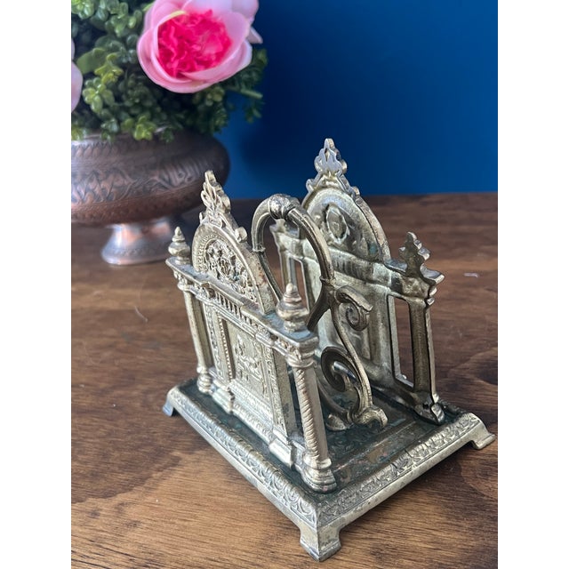 Victorian Brass Letter Holder For Sale - Image 9 of 14