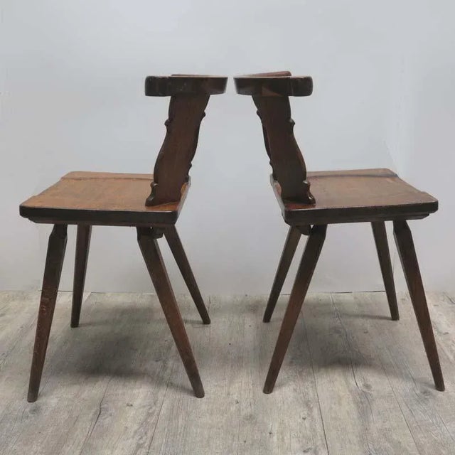 Set of Antique Wooden Chairs For Sale - Image 6 of 16