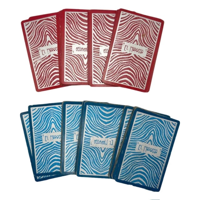 Vintage El Morocco Nightclub New York Nyc Double Deck Playing Cards For Sale In Washington DC - Image 6 of 13