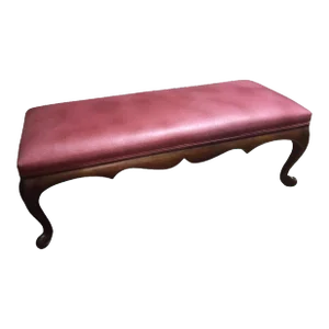Queen Anne Style Mahogany Long Bench