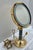 Hollywood Regency Vintage Large Brass Lighted Halo Vanity Mirror For Sale - Image 3 of 10